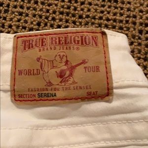 WHITE TRUE RELIGION JEANS SIZE 25 LIKE NEW